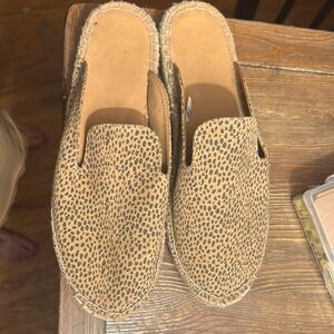 Leopard Print Espadrille Mules
